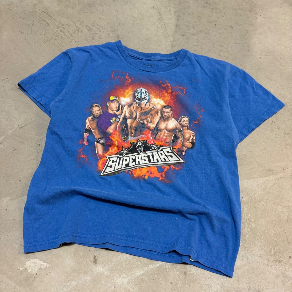 Vintage y2k Blue WWE Superstars Tee